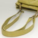 CHANEL Matelasse Chain Shoulder Bag Caviar Skin Green Gold CC Auth yk19052-7