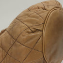 CHANEL Wild Stitch Shoulder Bag Leather Brown Gold CC Auth yk19057-17