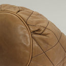 CHANEL Wild Stitch Shoulder Bag Leather Brown Gold CC Auth yk19057-18