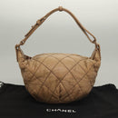 CHANEL Wild Stitch Shoulder Bag Leather Brown Gold CC Auth yk19057-12