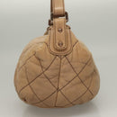 CHANEL Wild Stitch Shoulder Bag Leather Brown Gold CC Auth yk19057-3