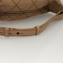 CHANEL Wild Stitch Shoulder Bag Leather Brown Gold CC Auth yk19057-7