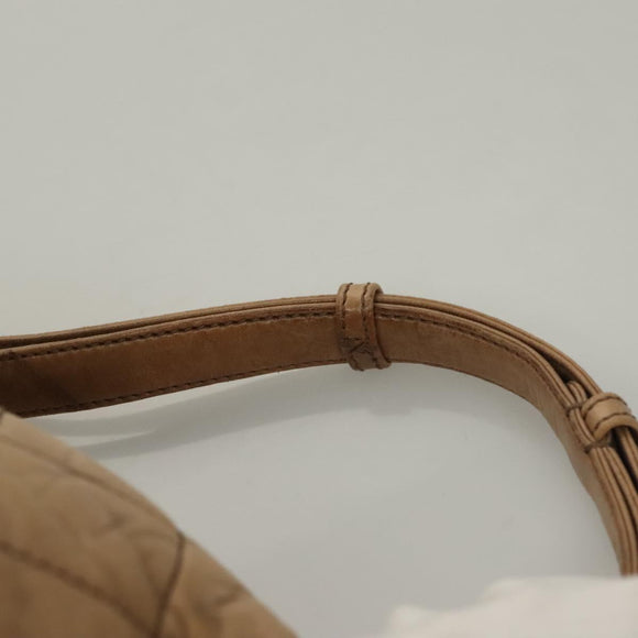 CHANEL Wild Stitch Shoulder Bag Leather Brown Gold CC Auth yk19057