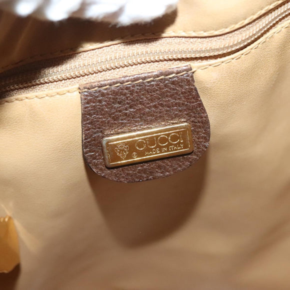 GUCCI GG Supreme Shoulder Bag PVC Beige Gold Auth yk19065