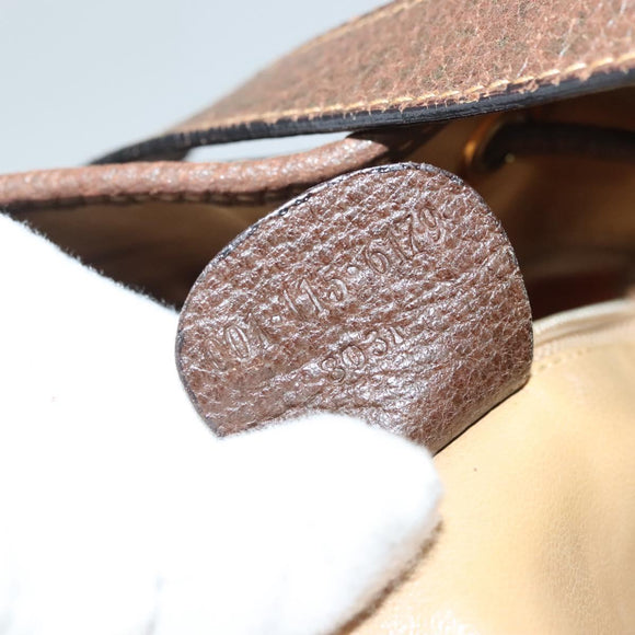 GUCCI GG Supreme Shoulder Bag PVC Beige Gold Auth yk19065