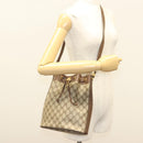 GUCCI GG Supreme Shoulder Bag PVC Beige Gold Auth yk19065-22