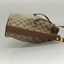 GUCCI GG Supreme Shoulder Bag PVC Beige Gold Auth yk19065-4