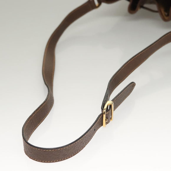 GUCCI GG Supreme Shoulder Bag PVC Beige Gold Auth yk19065