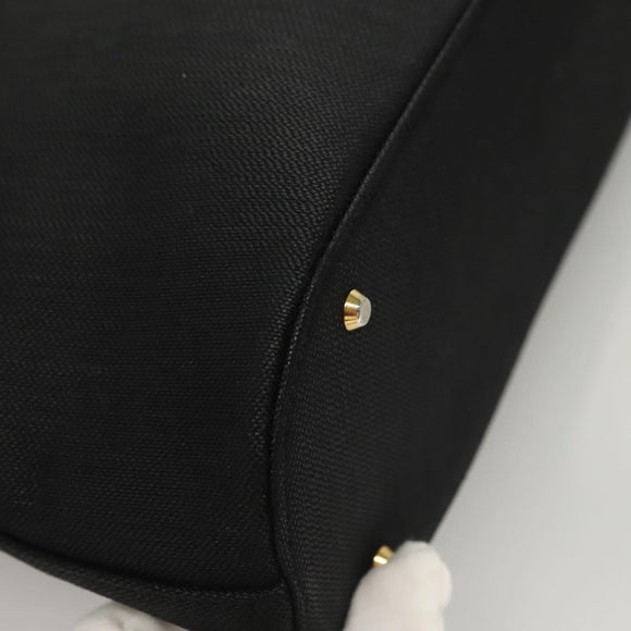 GIVENCHY Schultertasche Canvas Schwarz Gold Auth yk19066