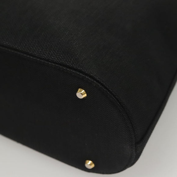 GIVENCHY Schultertasche Canvas Schwarz Gold Auth yk19066