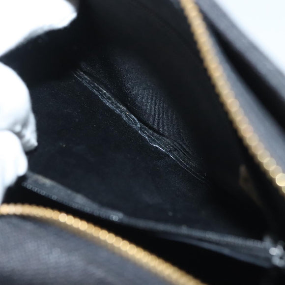 GIVENCHY Shoulder Bag Canvas Black Gold Auth yk19066