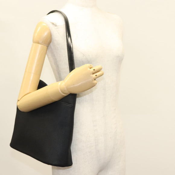 GIVENCHY Shoulder Bag Canvas Black Gold Auth yk19066