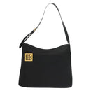 GIVENCHY Schultertasche Canvas Schwarz Gold Auth yk19066-13