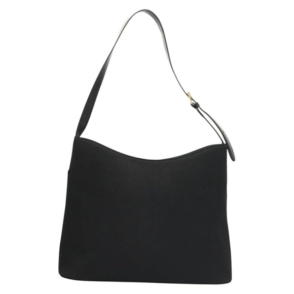 GIVENCHY Schultertasche Canvas Schwarz Gold Auth yk19066