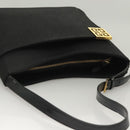 GIVENCHY Schultertasche Canvas Schwarz Gold Auth yk19066-6
