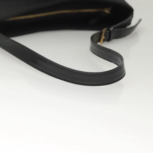 GIVENCHY Shoulder Bag Canvas Black Gold Auth yk19066