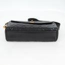 CHANEL Matelasse Shoulder Bag Caviar Skin Black Gold CC Auth yk19085A-10