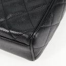 CHANEL Matelasse Shoulder Bag Caviar Skin Black Gold CC Auth yk19085A-12