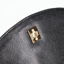 CHANEL Matelasse Shoulder Bag Caviar Skin Black Gold CC Auth yk19085V-9