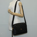 CHANEL Matelasse Shoulder Bag Caviar Skin Black Gold CC Auth yk19085A-26