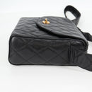 CHANEL Matelasse Shoulder Bag Caviar Skin Black Gold CC Auth yk19085V-4