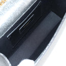 SAINT LAURENT Classic Kate Shoulder Bag Leather Gold Silver Auth yk19086-21