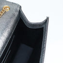 SAINT LAURENT Classic Kate Shoulder Bag Leather Gold Silver Auth yk19086-22