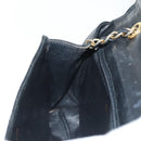 CHANEL Matelasse Chain Shoulder Bag Lamb Skin Black Gold CC Auth yk19087-23