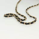 CHANEL Matelasse Chain Shoulder Bag Lamb Skin Black Gold CC Auth yk19087-7