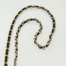 CHANEL Matelasse Chain Shoulder Bag Lamb Skin Black Gold CC Auth yk19087-14