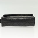 CHANEL Matelasse Chain Shoulder Bag Lamb Skin Black Gold CC Auth yk19087-5