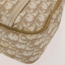 Christian Dior Trotter Canvas Romantic Chain Bag PVC Beige Silver Auth yk19092-9