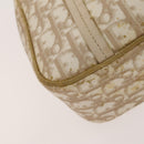 Christian Dior Trotter Canvas Romantic Chain Bag PVC Beige Silver Auth yk19092-16