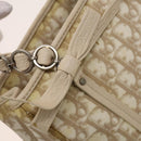 Christian Dior Trotter Canvas Romantic Chain Bag PVC Beige Silver Auth yk19092-10