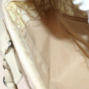 Christian Dior Trotter Canvas Romantic Chain Bag PVC Beige Silver Auth yk19092-19