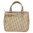 Christian Dior Trotter Canvas Romantic Chain Bag PVC Beige Silver Auth yk19092-13