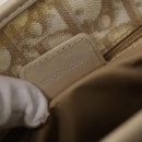 Christian Dior Trotter Canvas Romantic Chain Bag PVC Beige Silver Auth yk19092-12