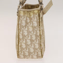 Christian Dior Trotter Canvas Romantic Chain Bag PVC Beige Silver Auth yk19092-4