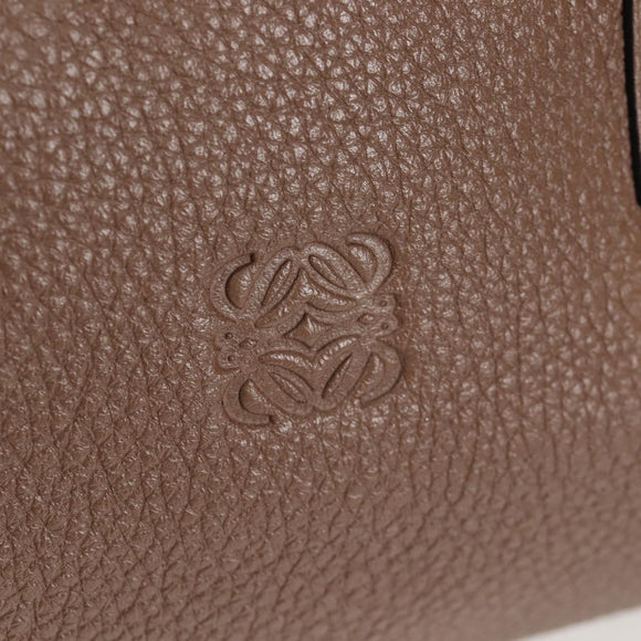 LOEWE Anagram Amazona 36 Hand Bag Leather Brown Gold Auth yk19099A