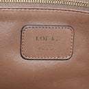 LOEWE Anagram Amazona 36 Hand Bag Leather Brown Gold Auth yk19099A-18