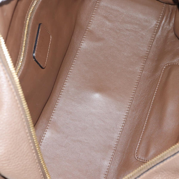 LOEWE Anagram Amazona 36 Hand Bag Leather Brown Gold Auth yk19099A