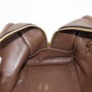 LOEWE Anagram Amazona 36 Hand Bag Leather Brown Gold Auth yk19099A-21