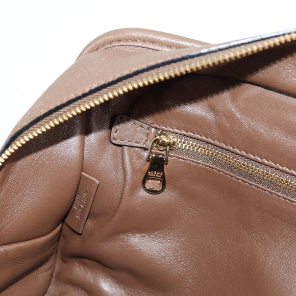 LOEWE Anagram Amazona 36 Hand Bag Leather Brown Gold Auth yk19099A