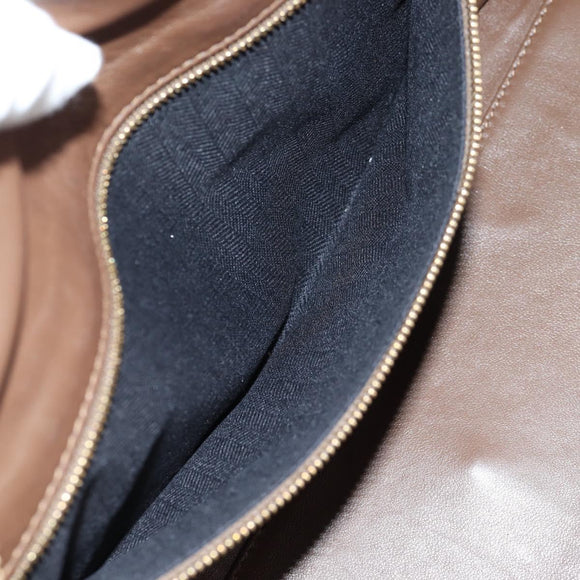 LOEWE Anagram Amazona 36 Hand Bag Leather Brown Gold Auth yk19099A