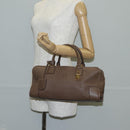 LOEWE Anagram Amazona 36 Hand Bag Leather Brown Gold Auth yk19099A-25
