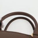 LOEWE Anagram Amazona 36 Hand Bag Leather Brown Gold Auth yk19099A-8