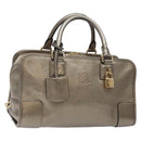LOEWE Anagram Americana 28 Hand Bag Leather Gold Auth yk19108-1