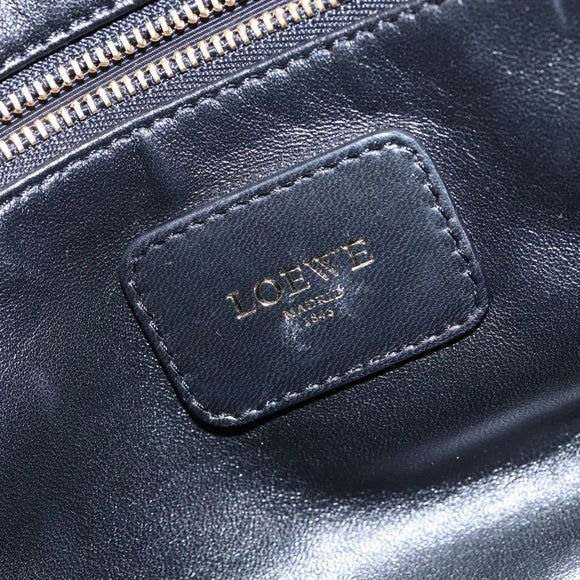 LOEWE Anagram Americana 28 Hand Bag Leather Gold Auth yk19108