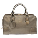 LOEWE Anagram Americana 28 Hand Bag Leather Gold Auth yk19108-13