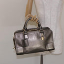 LOEWE Anagram Americana 28 Hand Bag Leather Gold Auth yk19108-25